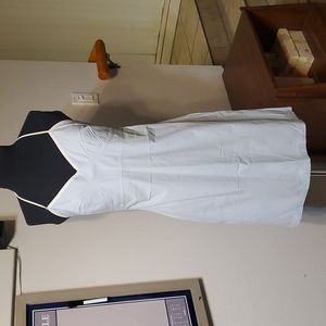 Light Blue Cotton Halter Dress